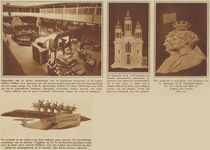 873054 Collage van 4 foto's betreffende de tentoonstelling, georganiseerd door de U.B.I.A. ('Utrechtsche Bakkers In ...